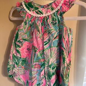 Floral Kids Top - Pink and Green